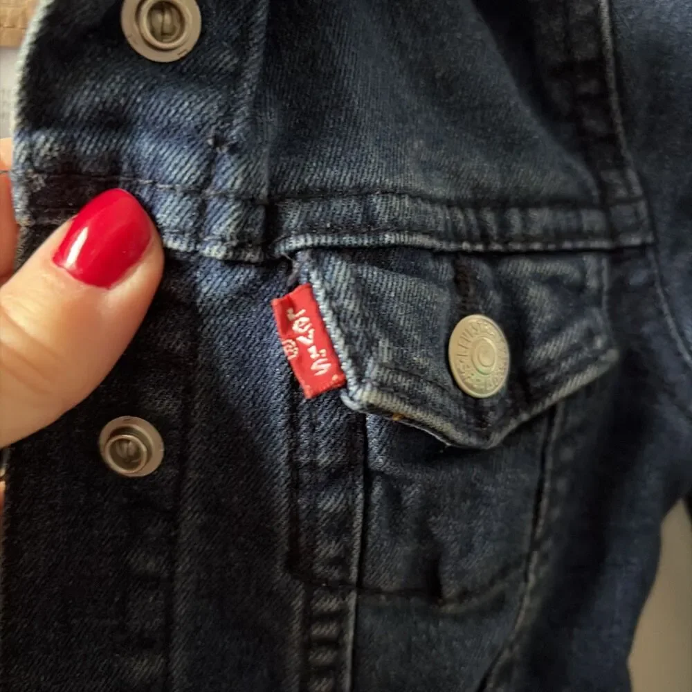 Levi's Denim Jacket 4T Blue Cotton Unisex Baby & Toddler Button Up Long Sleeve